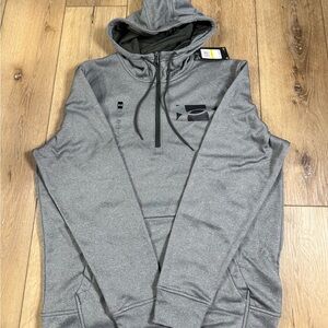 Under Armour Rival Fleece 1/4 Zip Pullover Gray Mens M Loose Fit